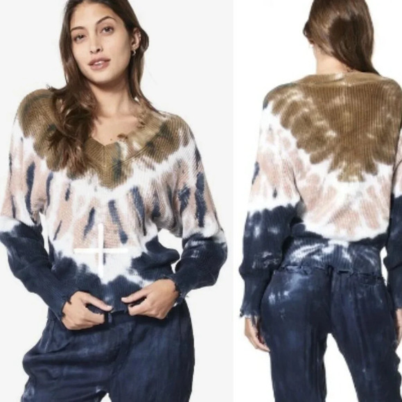 Young Fabulous & Broke Lois V-Neck Crop Sweater 29507 - Picture 1 of 16